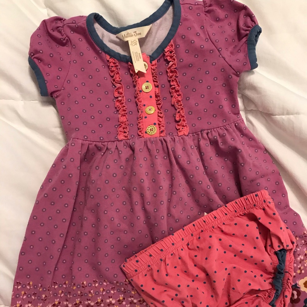 Matilda Jane dress with diaper cover. 18-24 m.
